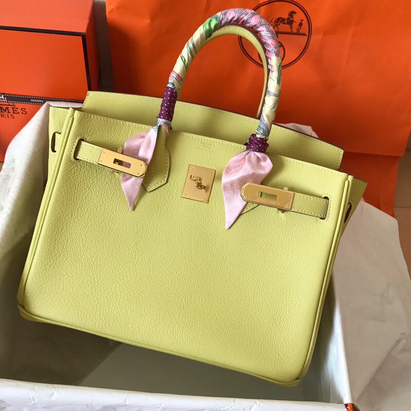 Hermes Birkin 35CM Togo Leather Handbag Jaune Poussin